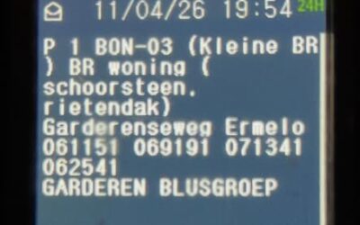 Uitrukmelding 20 | Schoorsteenbrand
